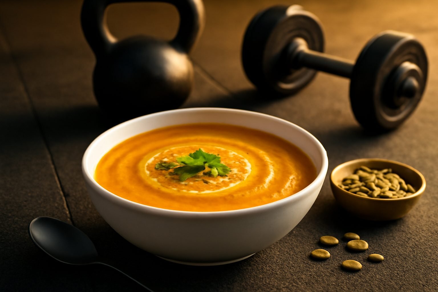 Gesunde Kürbissuppe nach dem Training — einfach nachgekocht